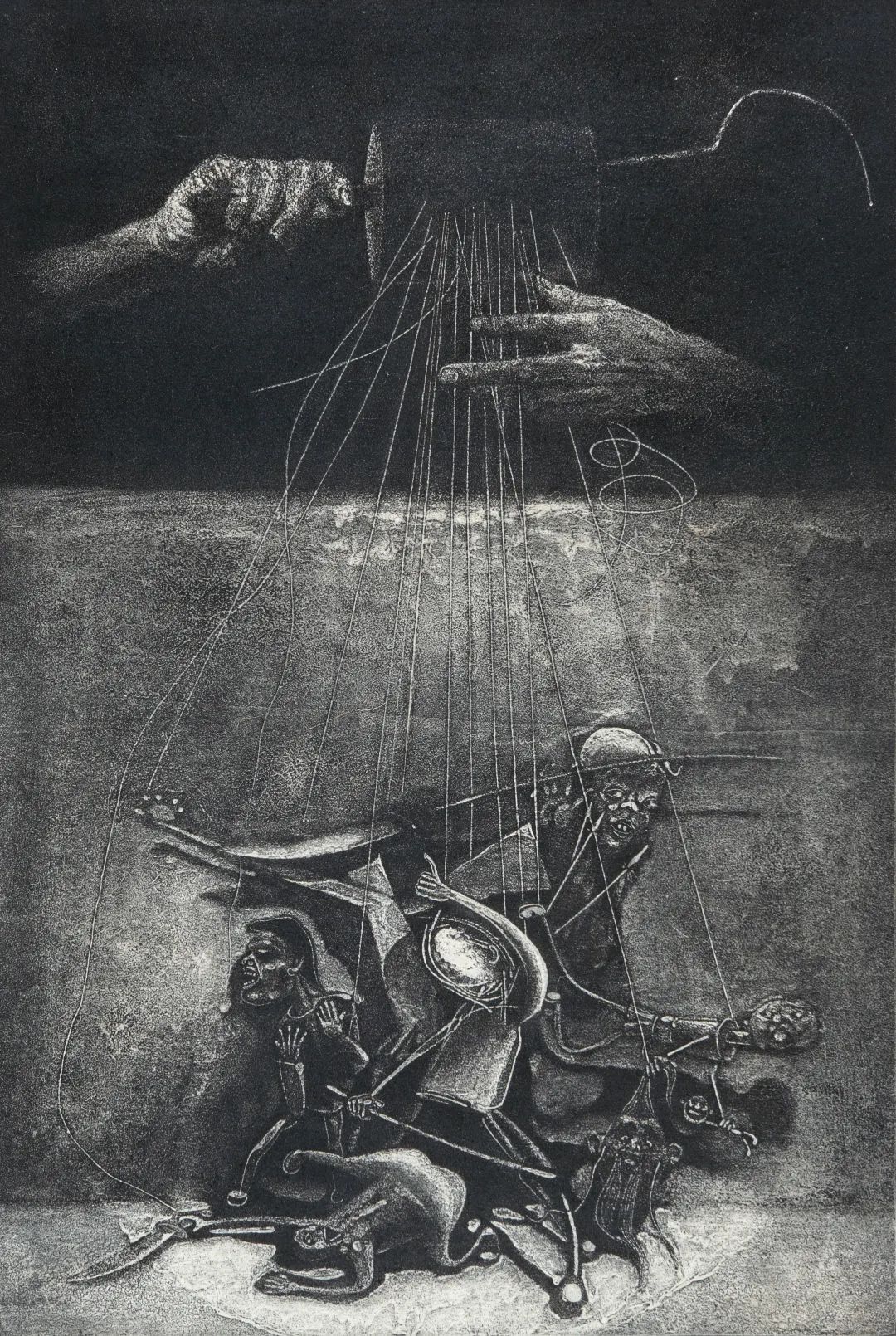 《线偶二》77×52cm 2011年 综合材料
