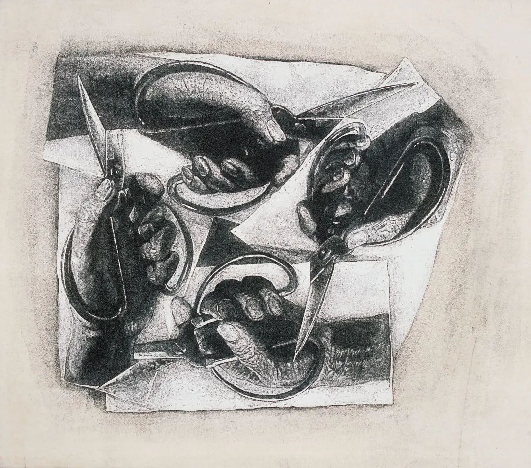 《连环咒》 45X70CM 2010年 综合材料