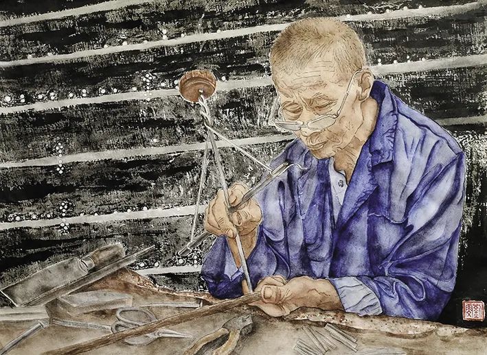 刘雯 称心 47×53cm 纸本设色 2021年