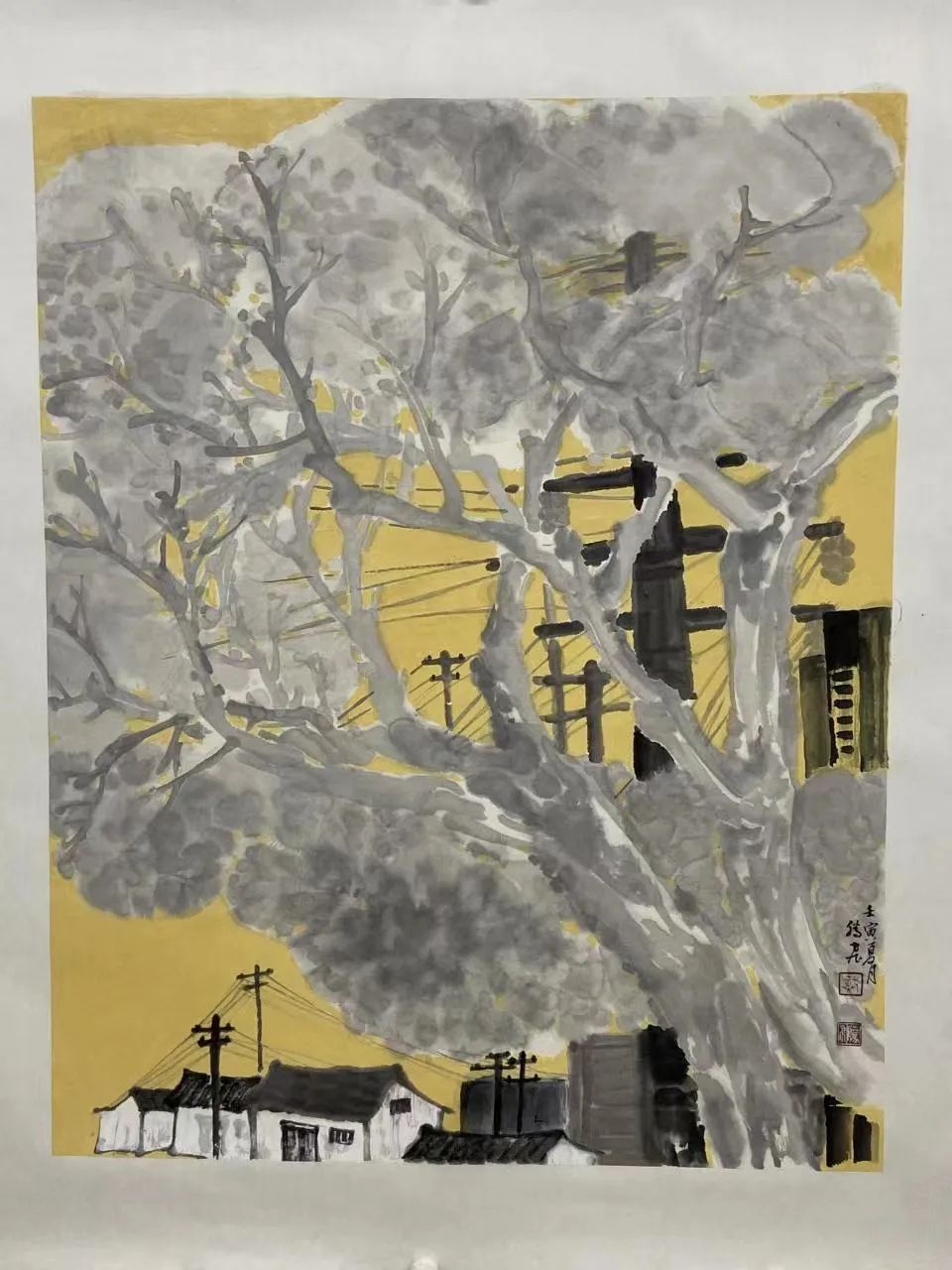 戴腾飞（东莞）《檂》　纸本设色　88cm×70cm