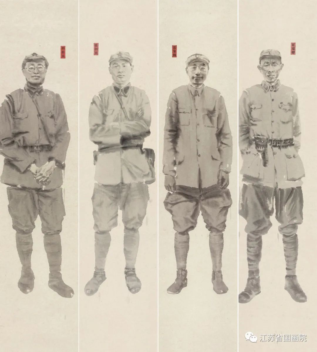 陈明作品《开国将帅 232cm×53cm×4