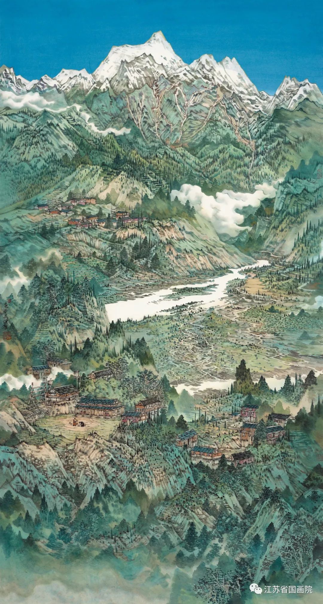 关健作品《祥和高原之四》180cm×97cm