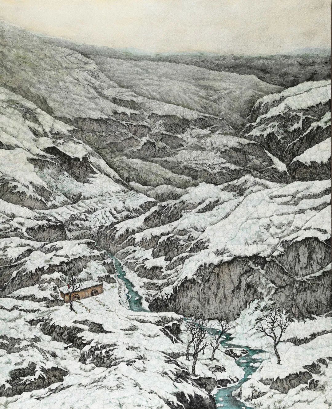 《寒溪霁雪》 钟昊林160×130cm