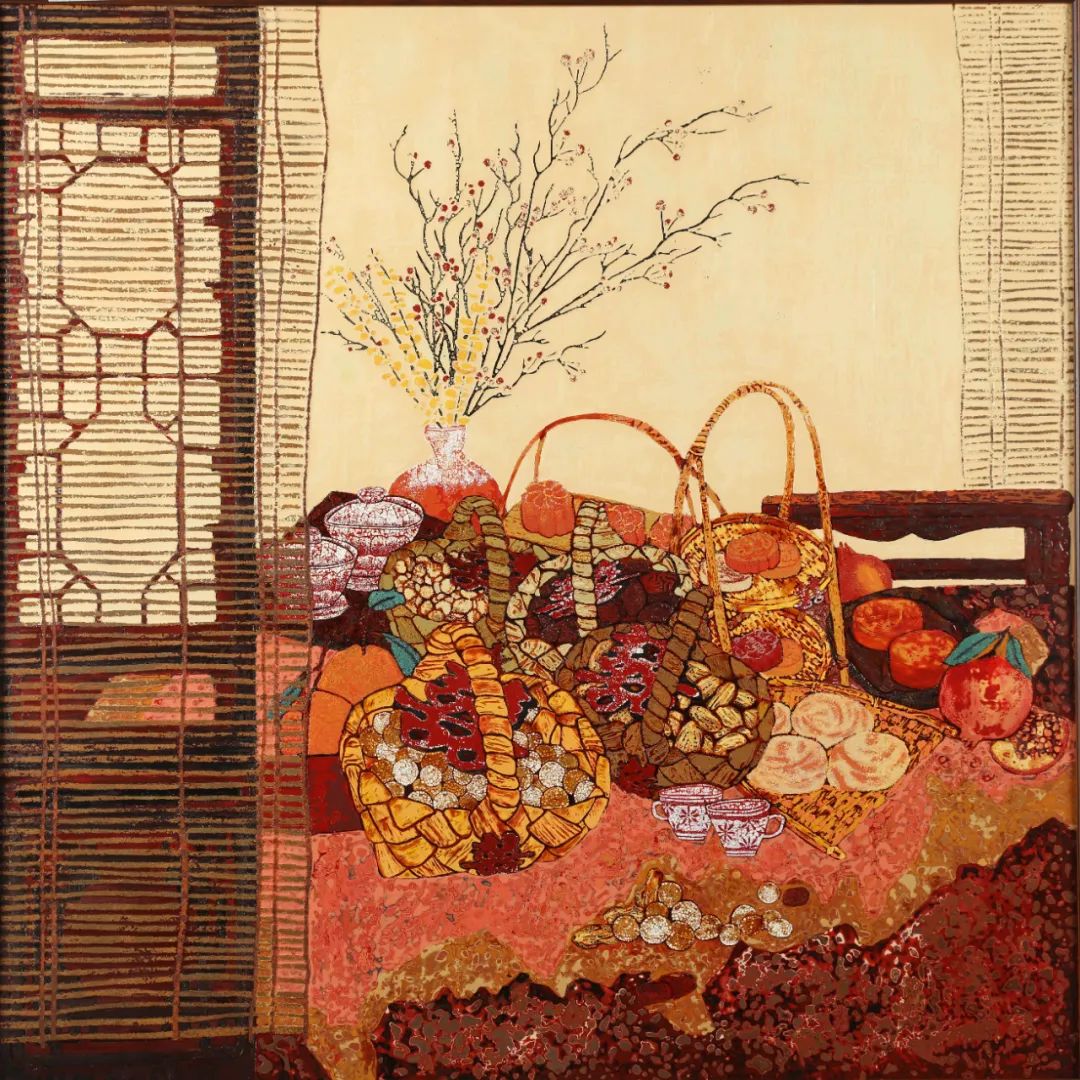 《新囍》蓝晓涵122×122cm
