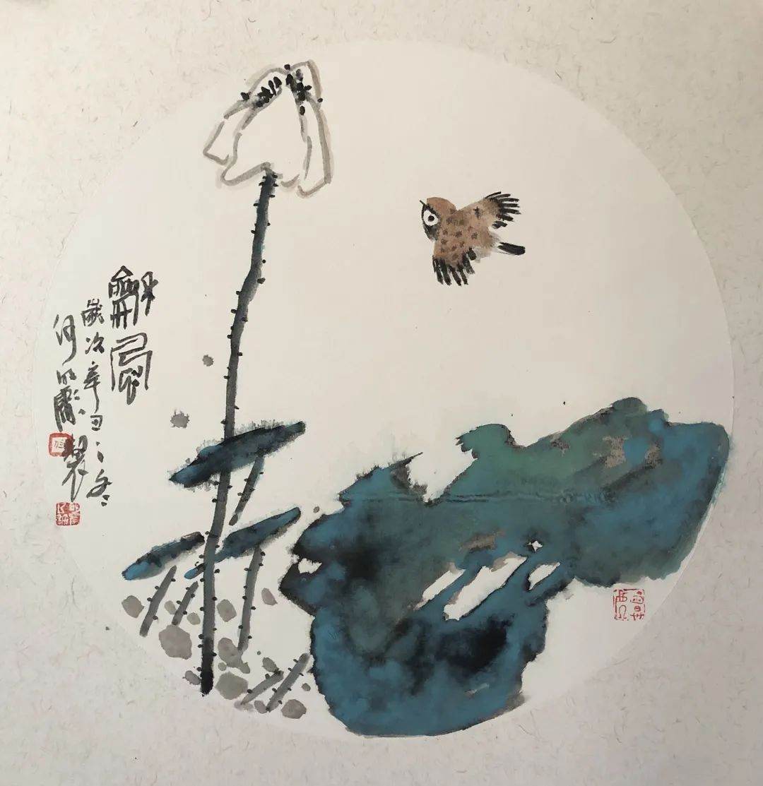 何明彪《和风》50X50cm