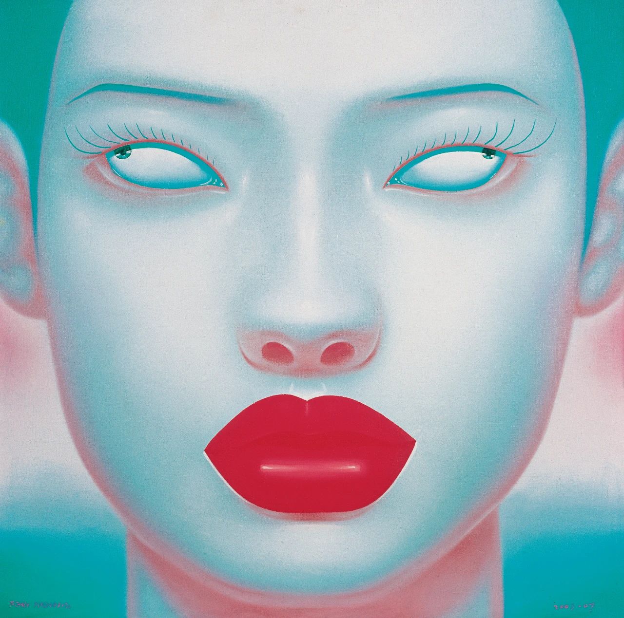 俸正杰《肖像一号》91cm × 91cm 布面油彩2003