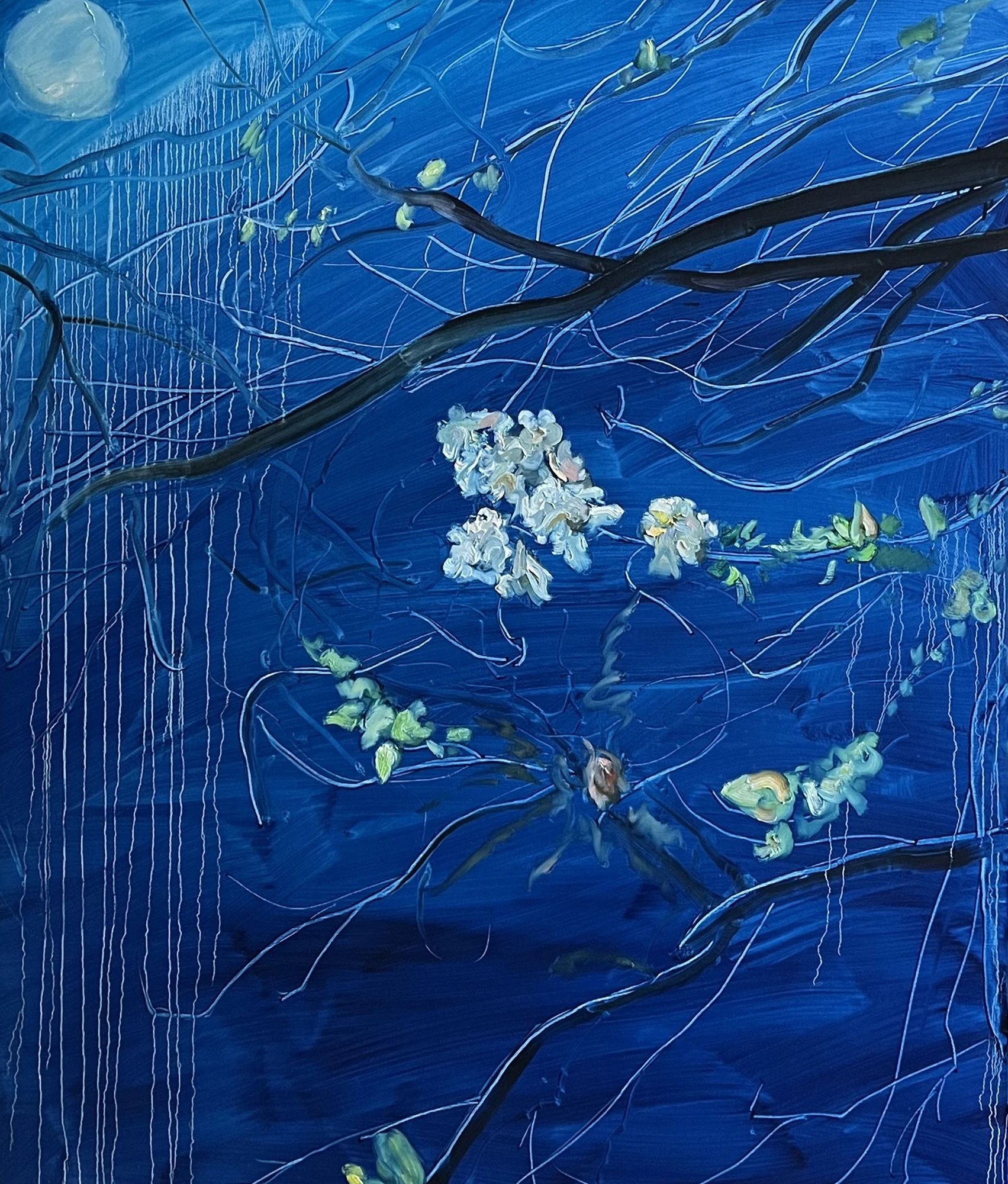 《夜》系列之二 布面油画 100cm×100cm 2023