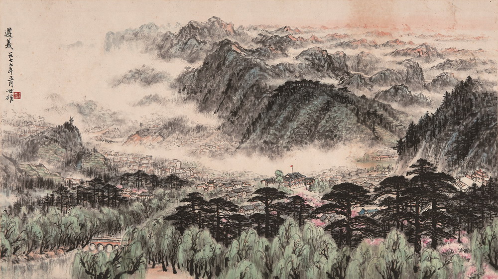 梁世雄作品《遵义（画稿）》42x74cm 1977年 中国国家博物馆收藏