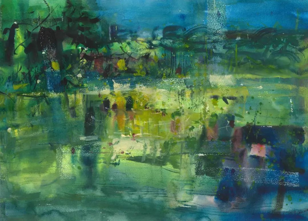 《绿美广东》55cm × 75cm 纸本水彩 2023年