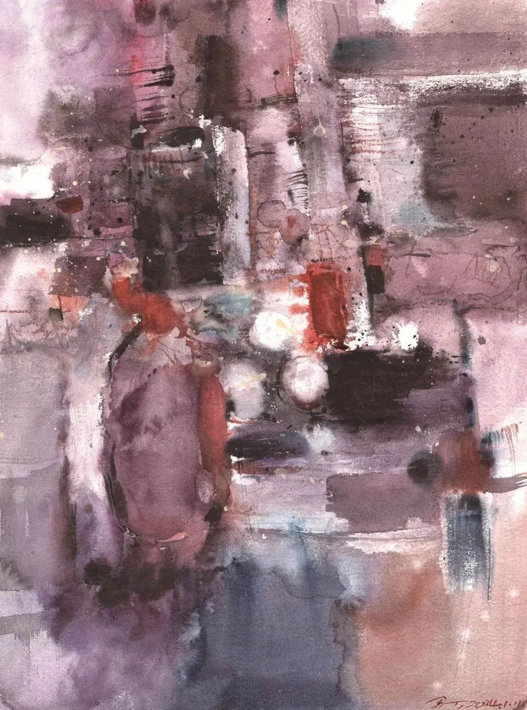《炫彩》 75cm × 55cm 纸本水彩 2024年