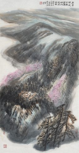 春溪缭绕图