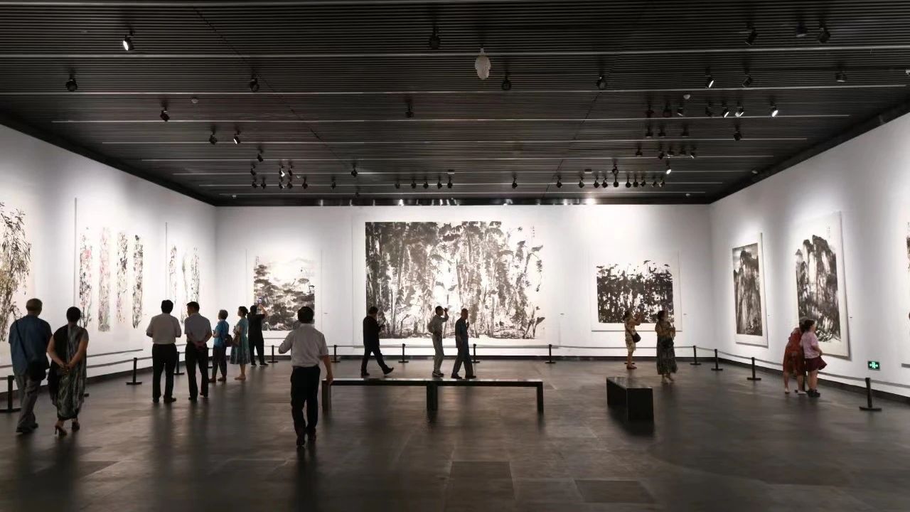 黔山墨境——岳黔山中国画展展览现场